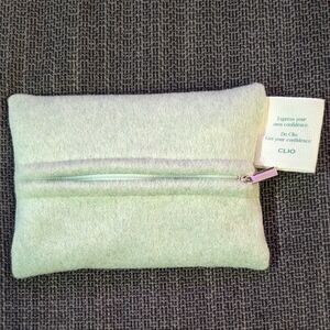 Clio Mint Green Soft Makeup Bag Pouch